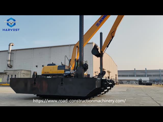 Амфибийный экскаватор XE215SLL ISUZU двигатель 128,5 кВт Евро 2 15М Бум видео