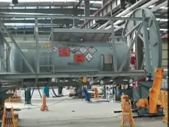 Большие автоматические поворотные роллы ISO танк ротатор 20ft 40ft Swap ISO танк контейнер вращающейся машины video