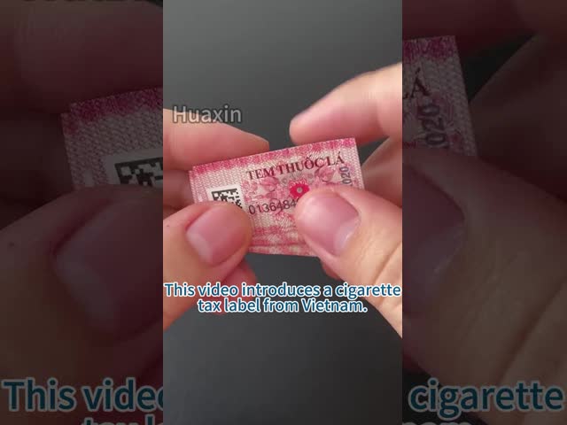 Carimbo fiscal de segurança adesivo personalizado para cigarros com impressão a cores CMYK Pantone