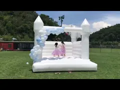Commercial White Inflatable Bouncer Castle Jumping Inflatable Wedding Bounce House video