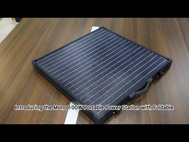 100W アノジスアルミ合金フレーム キャンプ用折りたたむモノソーラーパネル