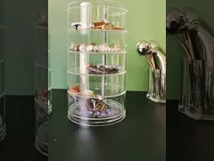 PS Plastic Cosmetic Display Box Storage With Cover Desktop Jewelry Ear Stud Rack Shooting Props