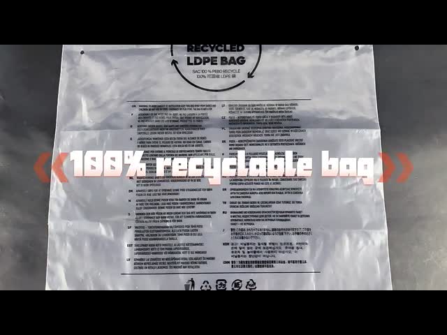 PE PP CPE OPP リサイクルされた透明プラスチック袋 50 マイクロン 60 マイクロン
