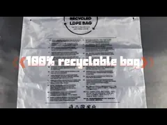 Eco Friendly Garment Poly Recycled Plastic Storage Bags