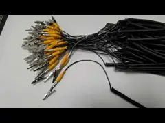 Black Yellow 1.8m Esd Grounding Cable For Cleanroom Antistatic