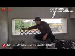 Стена китайского ретро стиля декоративная преграждает 100mm пефорированные кирпичи глины video