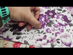Imprimido Flores de colores PVC PU Material de cuero sintético falso