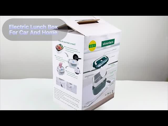 Warm Keeping Portable Heating Lunch Box 60W Stainless Steel Liner video