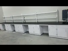 Угловая лаборатория химической скамейки Лабораторная мебель Гонконг с DTC 105\u00b0 буферным панцирем video