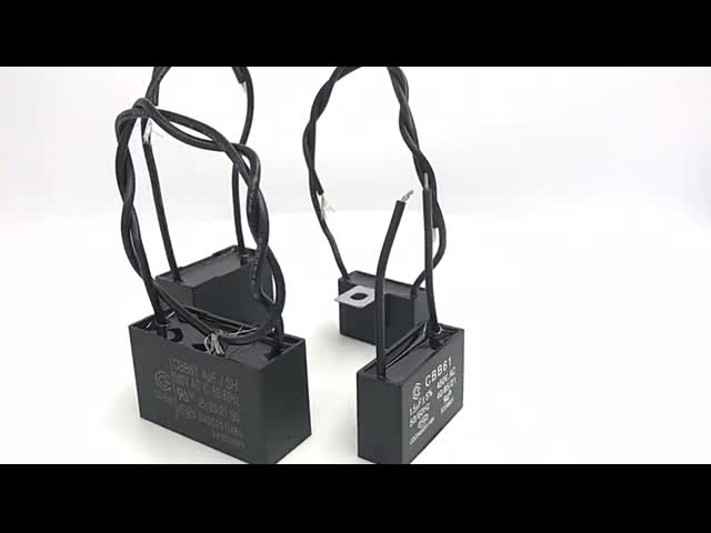 CBB61 天井扇風機コンデンサ 250V 10mfd 青 200線長 VH端末