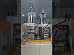 120-тонная двухцветная LSR силиконовая инжекционная литья с вращающимся столом video