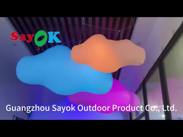 Giant Events Inflatable Cloud Shape Balloon For Advertising 2m 2.5m 3m