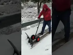 Hand Push Snow Shovel, Spiral Hand Walking Snow Cleaner