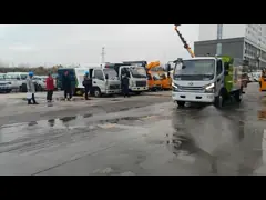 190hp ELF ISUZU Road Sweeper Truck 2300L 5000L Garbage Collection video