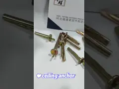 Стройная стена Углеродистая сталь расширительная винтовая якорь M6 Желтый Цинковый video