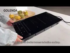 Электрический однотонный 2000w индукционный кухонный котел с передовым кристаллическим стеклом video