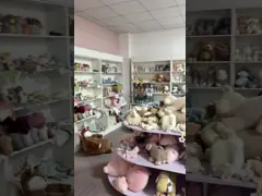 EN71 на заказ размер милый детский компот мягкая кожа дружелюбный набитый кролик игрушка дети рождественский подарок video