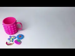 Непримешивающиеся легко очищаемые детские силиконовые детские кружки Сжатие чашек Возможности настройки video