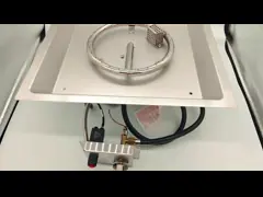 На открытом воздухе 18 падение горелки ямы огня природного газа в серебре горелки лотка ISO9001 video