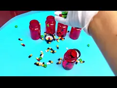 100 мл Красный Низкий MOQ ПЭТ пластиковые бутылки для таблеток Пустые индивидуальные пластиковые витаминные таблетки капсулы бутылка с винтовой крышкой Flip Top Cap video