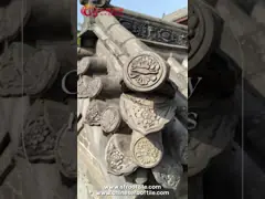 180mm Old Concrete Roof Tiles 2mm Thick Chinese Temple Roof Tiles video