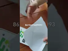 Semi глянцевая бумага BG1133 с черным слипчивым клеем и белым вкладышем Glassine video