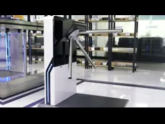 LED Display Flap Swing Barrier Gate Speed Gate Turnstile With RFID / Face Recognition