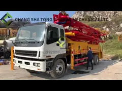 В 2009 году переработанный использованный бетонный насос Putzmeister 36 метров video