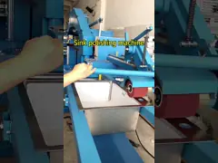 CNC полуавтоматическая полировальная машина Алюминий Железо Металлическая раковина Машина для проводного рисунка video
