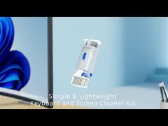 Свертываемая ручка Компьютерная клавиатура Уборная щетка для наушников 10 в 1 video