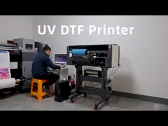AB Film All In One Label UV DTF Printing Machine With Laminator Printer For Sticker Label (АБ фильмы все в одном лейбле) video