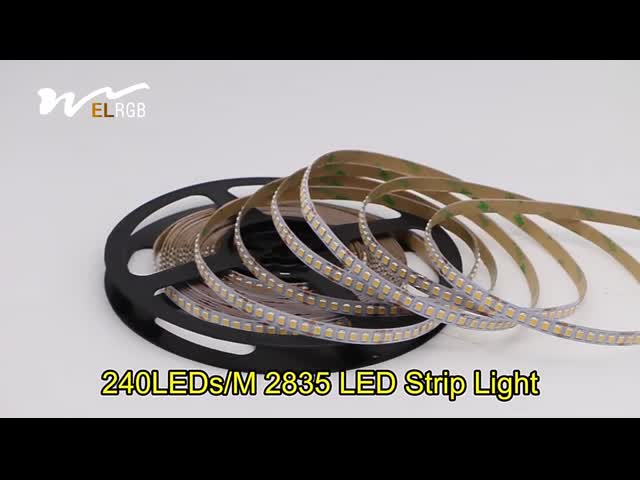 240LED 2700K LEDライトストライプ 2835 24V ホットホワイト LEDストライプ ディムブル