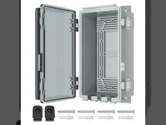M20 Plastic Waterproof Outdoor Junction Box Enclosure With Hinged Transparent Cover