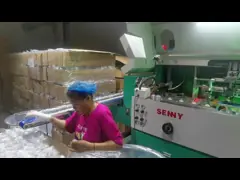 Plastic Sports Drink Bottle Screen Printer 2 Color Linear Silk Screen Printing Machine video