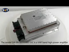 Высокая плотность мощности 15-500 МГц Прошлое 53 дБм 44 Вт C Band RF Высокочастотный усилитель мощности video