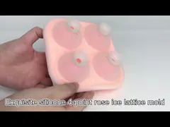 3D подняло форменные полости качества еды 9 прессформы силикона подноса куба льда video