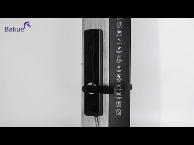 Чёрный умный европейский стандартный дверной замок APP видео