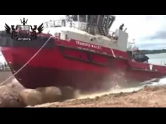 Суда Рыболовные суда Судно запускает морские подушки безопасности video