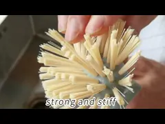 Устойчивая бамбуковая щетка для мытья посуды пластиковая щетка для мытья посуды 70г video