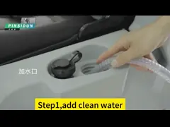 Красные две щетки высокая очистная мощность коммерческий авто скрабер напольный стиральщик для гаража video