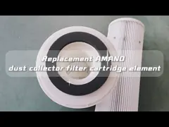 Cylindrical Anti Static Polyester Dust Collector Air Filter For Amano Replacement