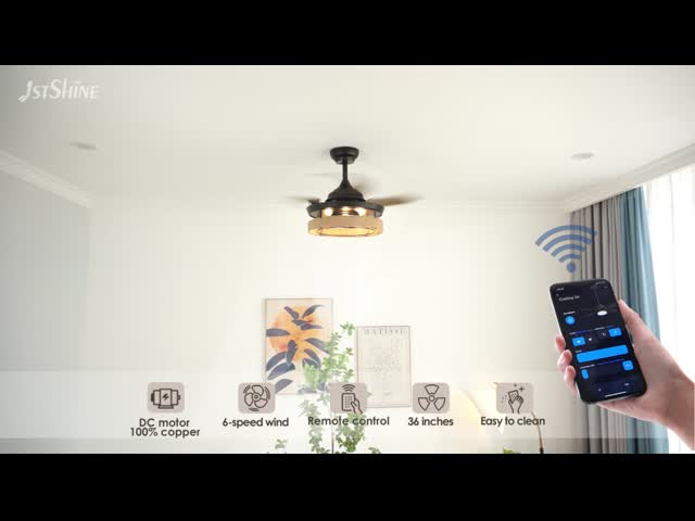 ロープケージ 隠された刃 屋根扇風機ライト リモコンDCモーター