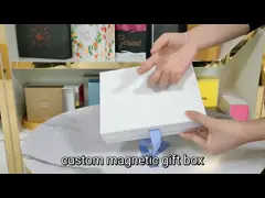 Прочные белые складываемые бумажные магнитные коробки для подарков video