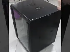 Закрытие сетевого сервера с управлением кабелями и ключевым замком video