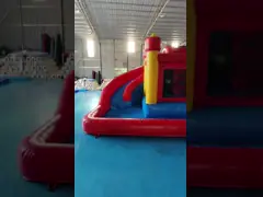 EN14960 Огнеупорные коммерческие надувные комбинированные водные горки video