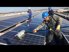 220 В очистное оборудование Машины 7,2 м длина солнечная панель чистка щетка video