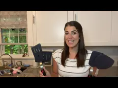 Silicone Spatula Turner Set of 3 Heat Resistant Cooking Spatulas for Nonstick Cookware Large Flexible Kitchen Utensils