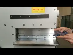 Пневматически приводящаяся машина для резки ПКБ с электромагнитным управлением клапаном video