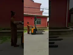 Более низкая скорость 0,2 м/с 2,2 кВт привела в действие штабелеукладчика для поддонов Джек 3000 кг video