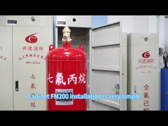 одиночный тип огнетушитель шкафа 70L газа FM200 для комнаты сервера video